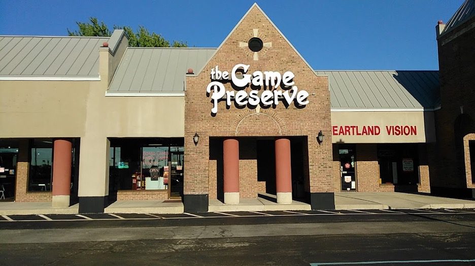 The exterior of The Game Preserve’s Greenwood location, located at 1551 E Stop 12 Rd, Indianapolis, IN 46227